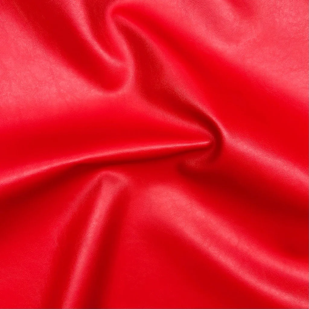 Red Faux Leather
