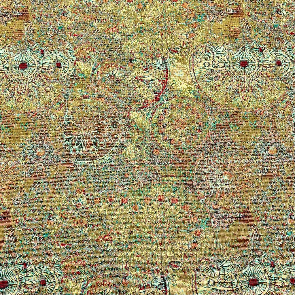Wheels of Fortune Ochre Tapestry Fabric