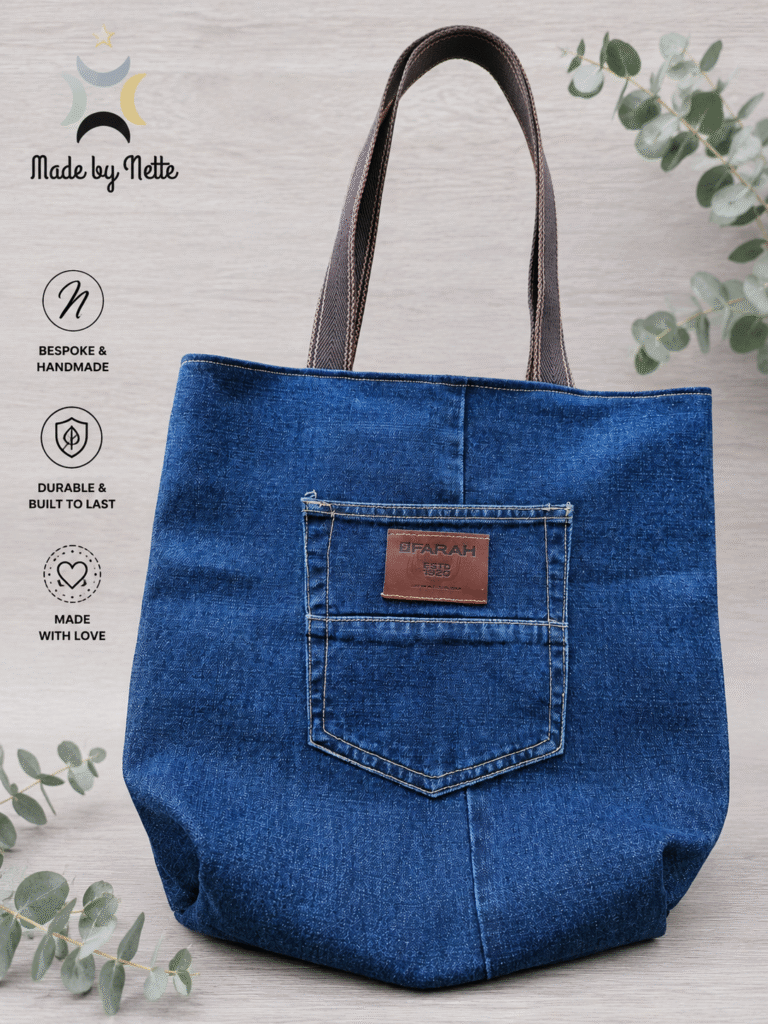 Denim Shopping Tote - Made from Jeans