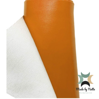 Smooth light tan faux leather, a warm neutral for versatile handmade bags.