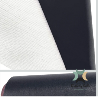 Smooth navy faux leather, a classic and versatile choice for handmade bags.