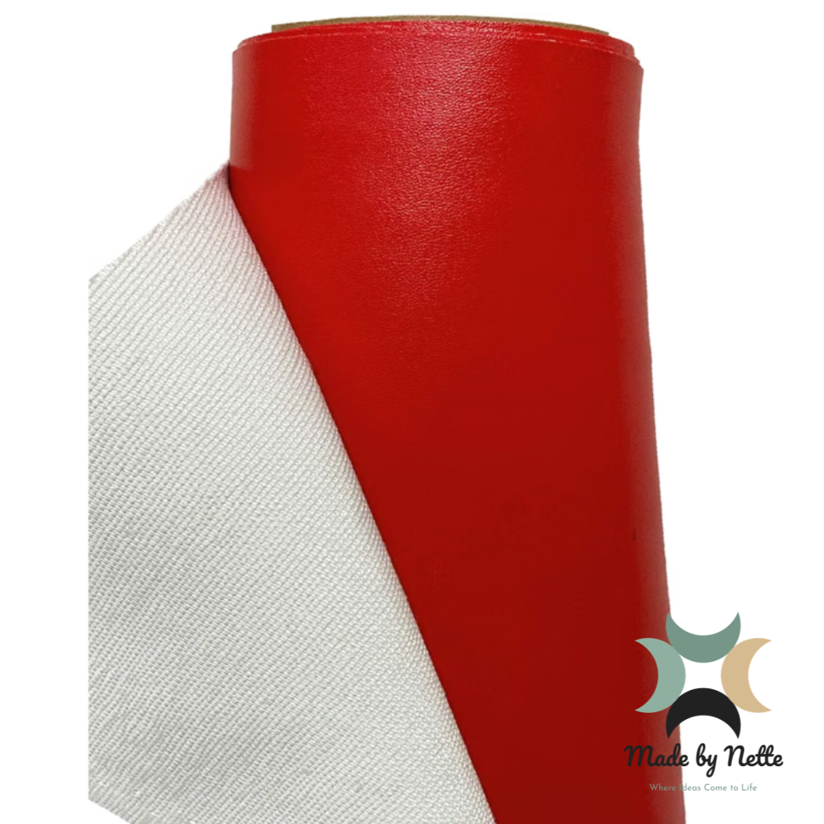 Smooth red faux leather for a bold splash of colour in your handmade bags.