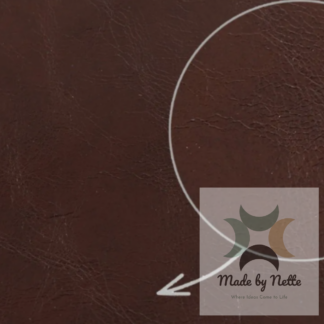 Deep dark brown faux leather with an oil-waxed look for a rich, distinctive finish.