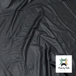 Black Italian leather hide for bespoke handmade bags – Made by Nette