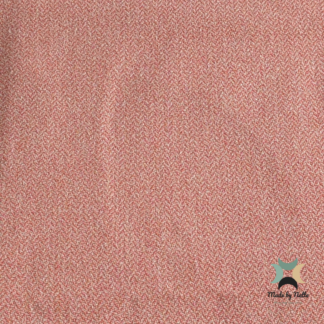 A textured Orkney Tweed Style fabric in a soft blossom-pink shade.