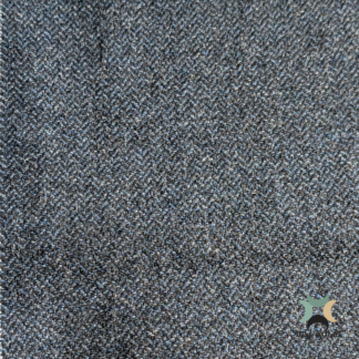 A textured Orkney Tweed Style fabric in ocean-inspired blue and grey tones.